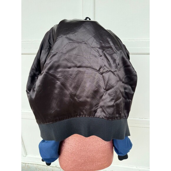 Vintage Air Force Military jacket 1999 Navy Blue Patches Lined Cadet Loose Hawgs - Picture 6 of 8